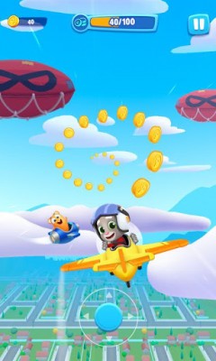 Talking Tom Fly Run: New Fun Running Game screenshot №1
