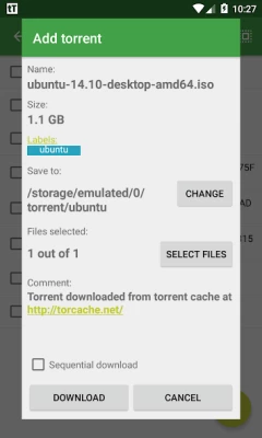 tTorrent screen 5