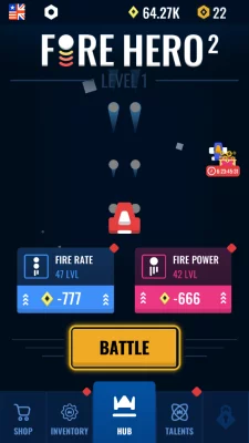 Fire Hero 2D Шутер — Галактика взлом screen 1